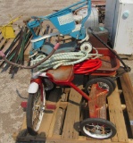 tricycle, walker, hoses