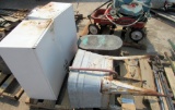 copper tub, tin metal cabinets, tub