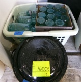 canning jars and pot
