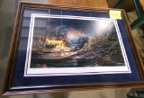 2 pictures (1 Terry Redlin), 1 empty frame