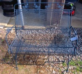 metal outer glider love seat