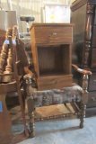 wild life senary chair, wood night stand