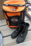 Harley Davidson boots w/ bag