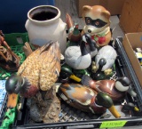 ducks, geese, milk tin