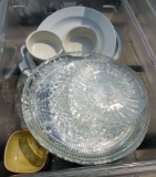 glass wear, silver wear, glasses plates, glasses, misc dishes