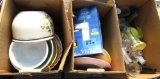 asst vases, glass cook ware