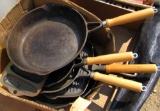 cast-iron pans, vintage coffee pots