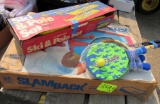 children's games, skis, hockey, tennis rackets