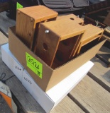 hands collectable trucks, wooden boxes