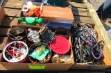 bungy straps, misc screws, nails, misc