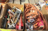 boxes of misc tools - twin, extension cords, etc.