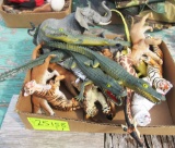 box of plastic animals