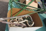 rope, chains and saw