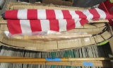 American flags, yard sticks, flag poles