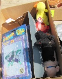 kids beanie baby's, spiderman puzzles, ventriloquist