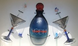 Hampton vodka bottle & glasses