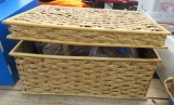 wicker chest, wicker baskets