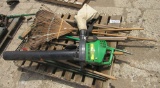 pallet of yard tools