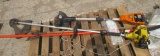 gas weed whip, electric weed whip, branch cutter, hoe
