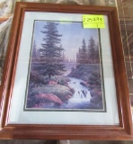 deer in forest print picture