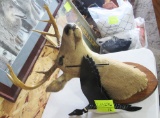 deer head, wooden hangable loon
