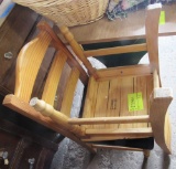 pair of wooden chairs