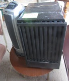 food dehydrator, fan, small wooden coffee table