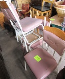 pink & white chairs