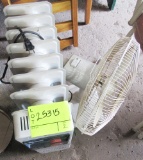 desk fan, radiator