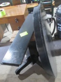 black wooden table