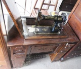 white rotary sewing machine