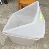 pair of plastic totes