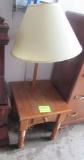 end table w- attached lamp