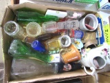 small glass bottles, misc