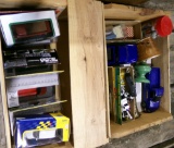 collectable toy cars, marbles, wooden fruit crates