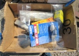 2 boxes w- nails, misc tools
