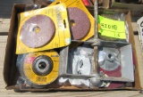 3 boxes w/ paint scrapers, sanding discs
