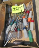 nut drivers, box of misc tools