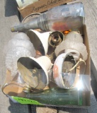 antique oil can, light fixtures