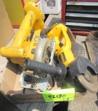 DeWalt power tools, battery charger, sander, skill saw, grinder