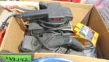 skil electric sander, pail of bolts