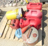 pallet of gas cans