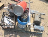pallet misc screws, plumbing, tool boxes