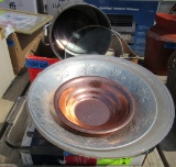 knifes, pans, pot, misc