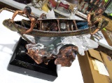 saving there skins bronze statue