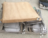 8 folding chairs alum-lite table