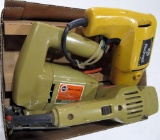 electric Rockwell eclectic drill, black and decker jigsaw, fining sander