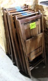 8 wooden folding chairs