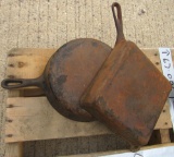 cast iron pans, one griswald