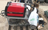Invertec V205-T AC/DC welder.3 small carts, nail Keg w/ (4) 3 tine forks. (5) Power strips